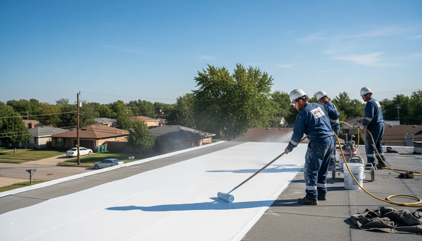 Commercial roof coating in Hinton, OK near me
